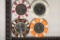 4-$1 PLASTIC CASINO CHIPS WITH METAL INSERTS: