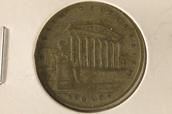 1925 AUSTRIA SILVER 1 SCHILLING .1235 OZ. ASW