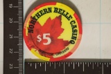 $5 CASINO NORTHERN BELLE CASINO CHIP WINDSOR,