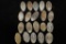 20 ELONGATED US & FORIEGN COINS: 10 LINCOLN STEEL