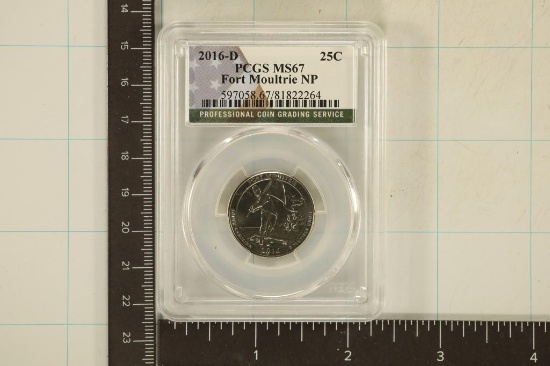 2016-D FORT MOULTRIE N.P. QUARTER PCGS MS67