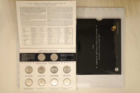 2011 AMERICA THE BEAUTIFUL QUARTER UNC SET IN