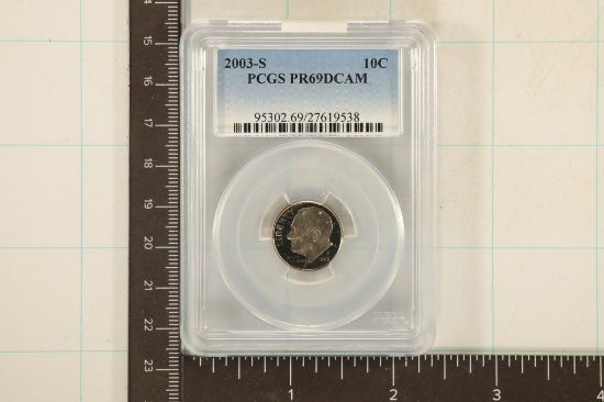 2003-S ROOSEVELT DIME PCGS PR69 DCAM
