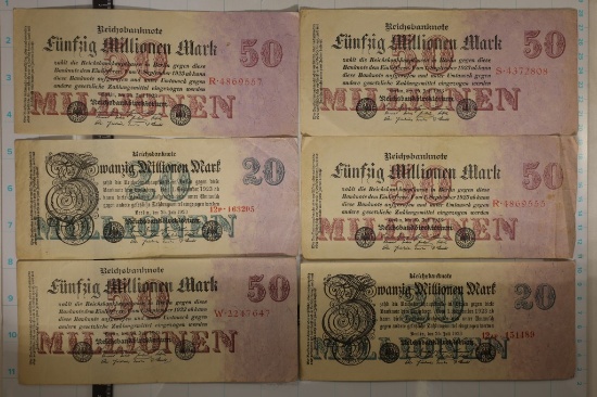 6-1923 GERMAN 20 MILLION MARK INFLATION CURRENCY