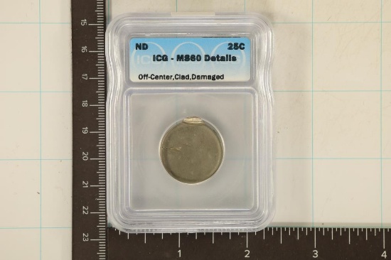 ERROR NO DATE OFF CENTER CLAD DAMAGED QUARTER ICG