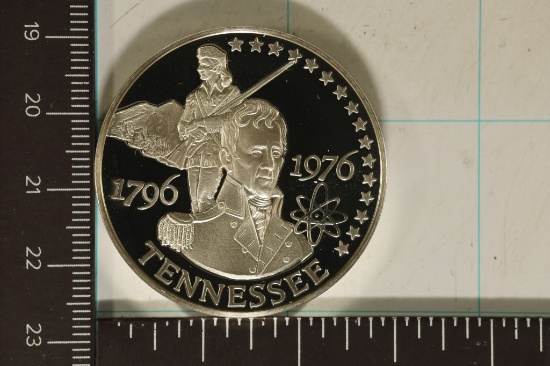 1.19 OZ. PROOF STERLING SILVER "TENNESSEE" ROUND