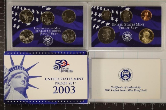 2003 US PROOF SET (WITH BOX) & CERTIFICATE