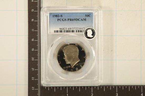 1982-S KENNEDY HALF DOLLAR PCGS PR69 DCAM WITH