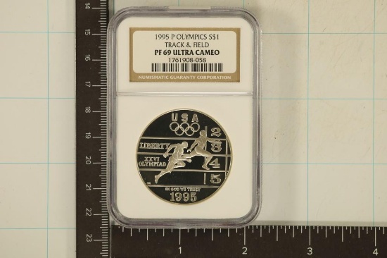 1995-P TRACK & FIELD US SILVER DOLLAR NGC PF69