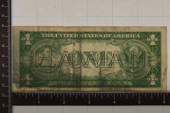 1935-A US $1 HAWAII SILVER CERT, BROWN SEAL