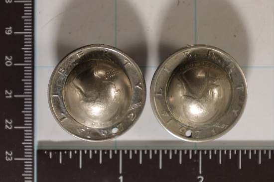 2 UNIQUE POPOUT COIN JEWELRY PIECES.  1 CONTAINS A