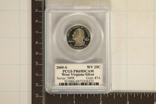 2005-S SILVER WEST VIRGINIA QUARTER PCGS PR69