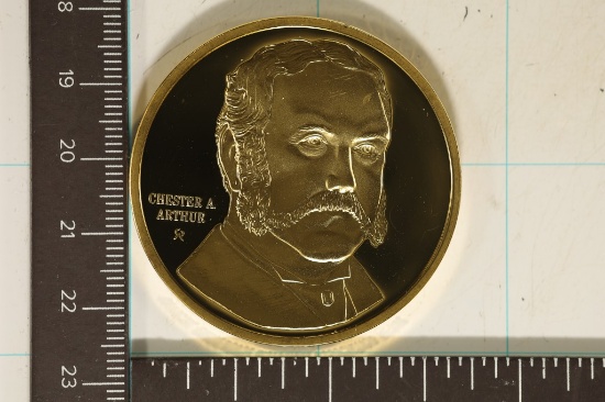 1.43OZ GOLD PLATED STERLING SILVER PF PRESIDENTIAL