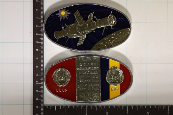 1979 & 1981 RUSSIA COLORIZED ORBITAL SPACE MEDALS