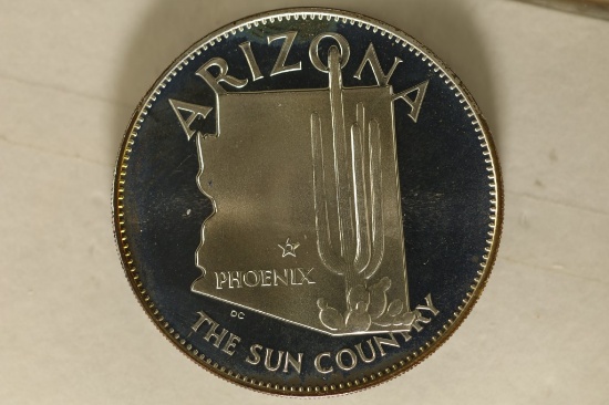 .51 OZ. PROOF STERLING SILVER "ARIZONA" ROUND