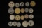 20 ASSORTED METAL TRANSPORTATION TOKENS: