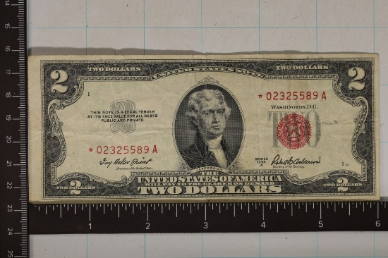 1953-A US $2 STAR NOTE RED SEAL