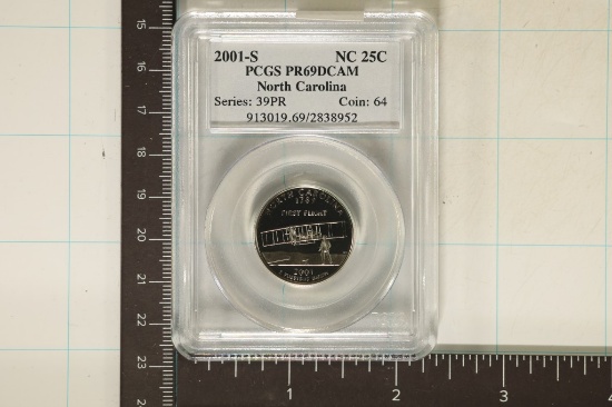 2001-S NORTH CAROLINA QUARTER PCGS PR69 DCAM