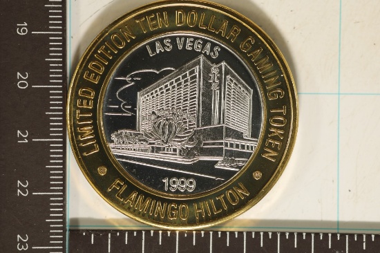 CASINO $10 SILVER TOKEN (UNC) FLAMINGO HILTON