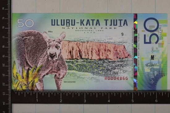 2018 ABORIGINAL LAND $50 CU POLYMER COLORIZED