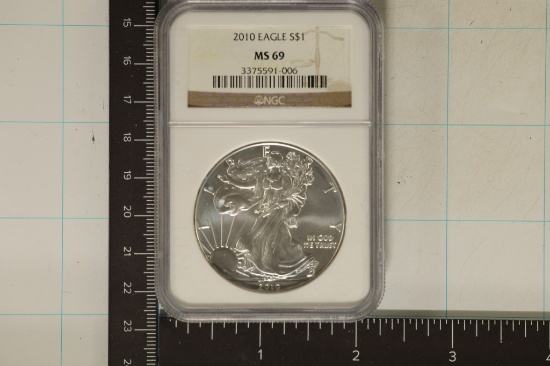 2010 AMERICAN SILVER EAGLE NGC MS69