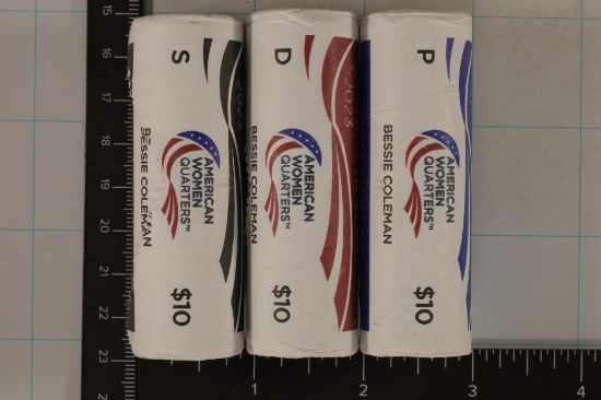 2023-P/D/S SOLID DATE $10 ROLLS OF AMERICAN WOMEN