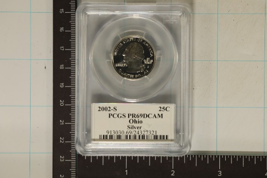 2002-S SILVER OHIO QUARTER PCGS PR69 DCAM