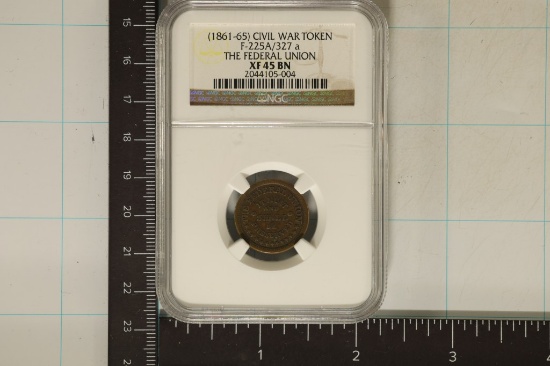 1861-65 CIVIL WAR TOKEN F-22A/327A THE FEDERAL