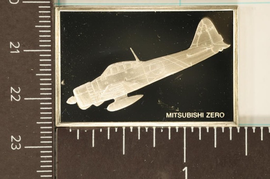 .65 TROY OZ. PF STERLING SILVER AVIATION INGOT: