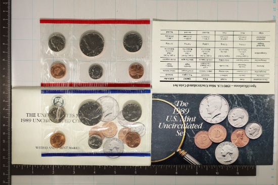 1989 US MINT SET (UNC) P/D (WITH ENVELOPE)
