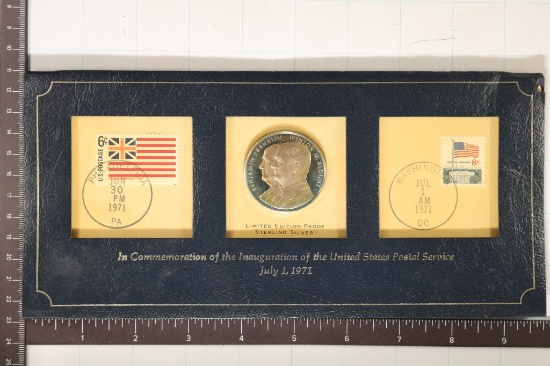 SILVER US POSTAL SERVICE MEDAL COMMEMORATING