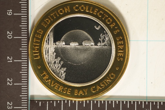 CASINO $10 SILVER TOKEN (UNC) TRAVERSE BAY CASINO