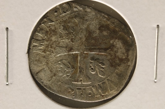 1590-1610 FRANCE SILVER DOUZAIN COIN