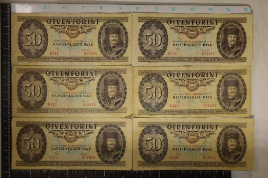 6-1986 MAGYAR NEMZETI BANK BUDAPEST 50 FORINT