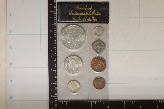 CERTIFIED UNC COINS NETHERLANDS-ANTILLES 7 COIN
