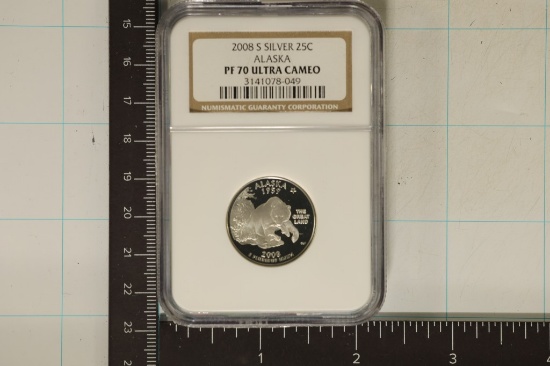 2008-S SILVER ALASKA QUARTER NGC PF70 ULTRA CAMEO