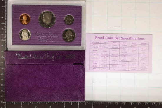 1987 US PROOF SET (WITH BOX) & WITH CERTIFICATE
