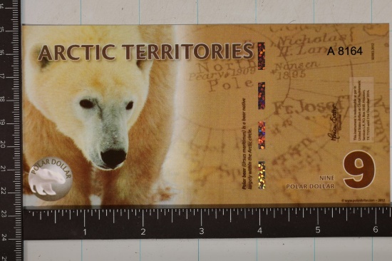 2012 ARCTIC TERRITORIES 9 POLAR DOLLARS CU