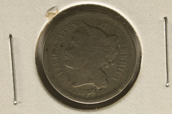 1866 US THREE CENT PIECE (NICKEL)