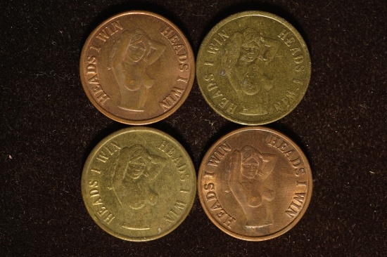 4-ADULT THEMED FLIPPER TOKENS