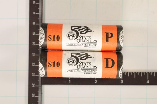 2008-P&D SOLID DATE $10 ROLLS OF NEW MEXICO UNC