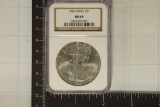 1996 AMERICAN SILVER EAGLE NGC MS69