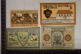 4-1921GERMAN 50 PFENNIG NOTGELDS CU ALL