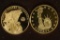 2 GOLD LAYERED PROOF COMMEMRATIVE ROUNDS: