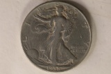 1938-D SILVER WALKING LIBERTY HALF DOLLAR VG