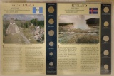 2 UNC COINS SETS FROM GUATEMALA & ICELAND.