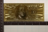 24KT 1999 GOLD FOIL 9999999 US $100 CU FANTASY