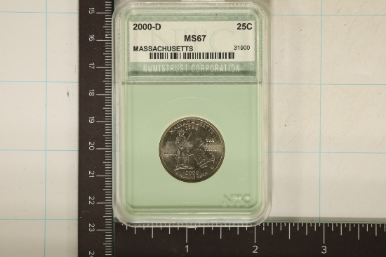 2000-D MASSACHUSETTS QUARTER BRILLIANT UNC