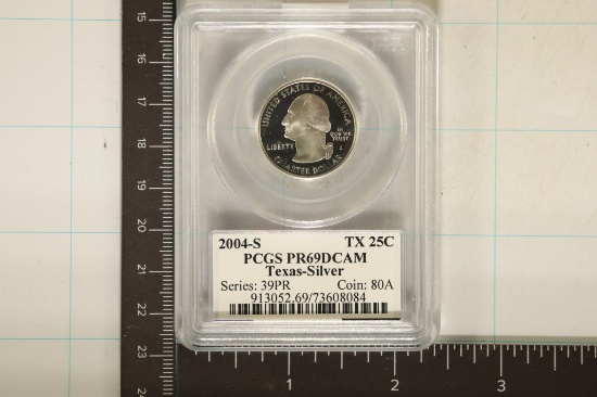 2004-S SILVER TEXAS QUARTER PCGS PR69 DCAM