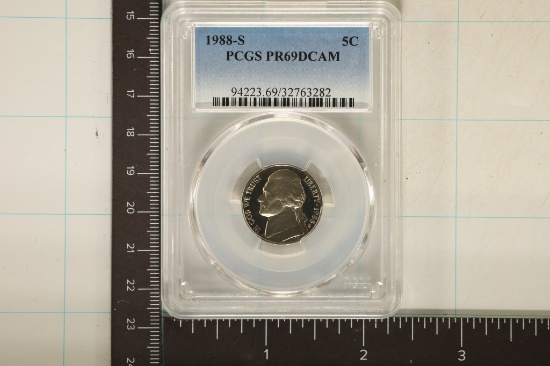 1988-S JEFFERSON NICKEL PCGS PR69 DCAM